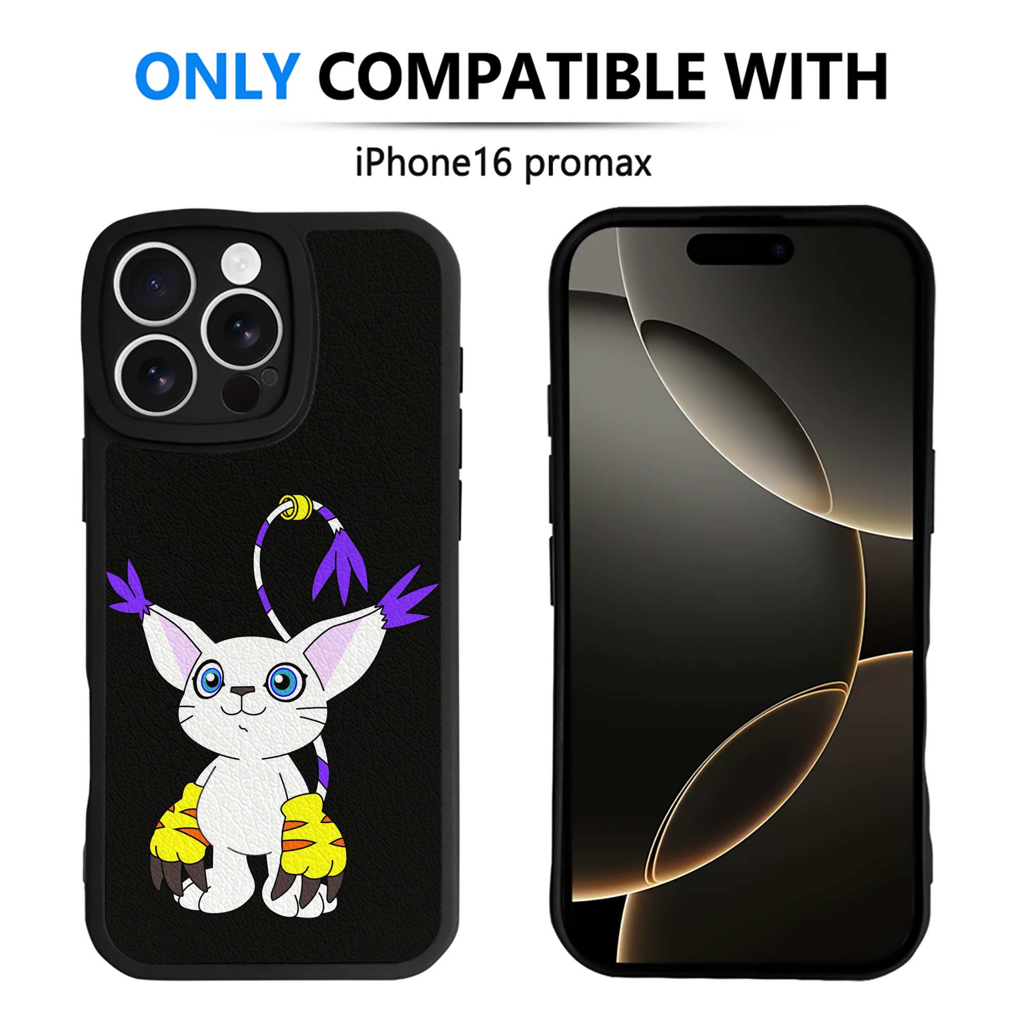 （画像用） Digimon デジタルモンスター/デジモン 【iPhone 16シリーズ対応】シリコンスマホケース（レザー調） 材質：シリコン